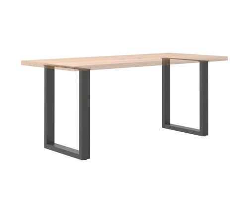 Patas mesa centro forma U 2uds acero natural 70x(72-73)cm acero