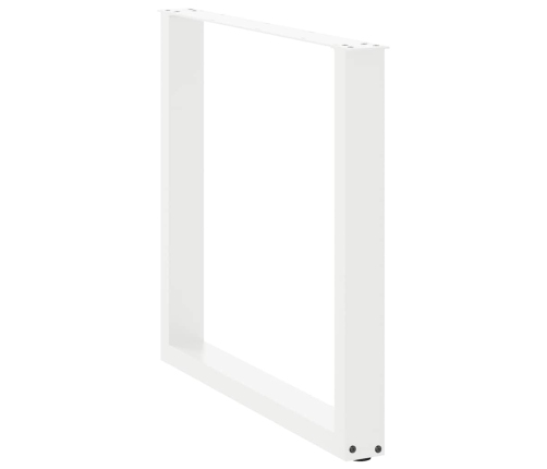 Patas de mesa de centro forma U 2uds acero blanco 80x(72-73) cm