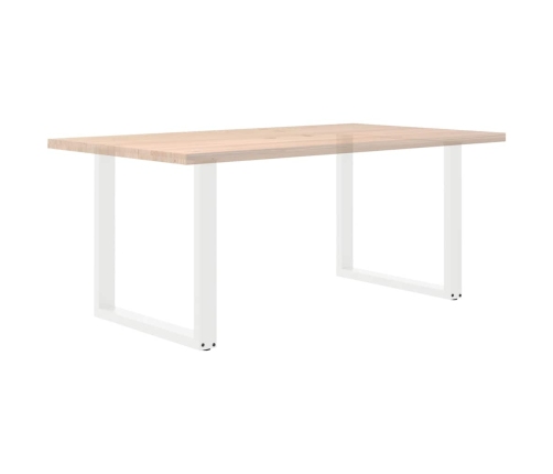 Patas de mesa de centro forma U 2uds acero blanco 80x(72-73) cm