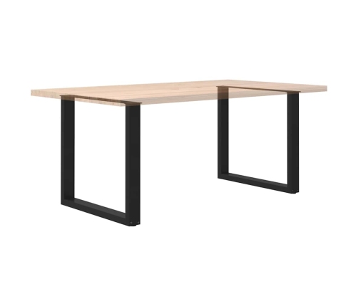 Patas para mesa de comedor en forma de U 2 uds acero negro