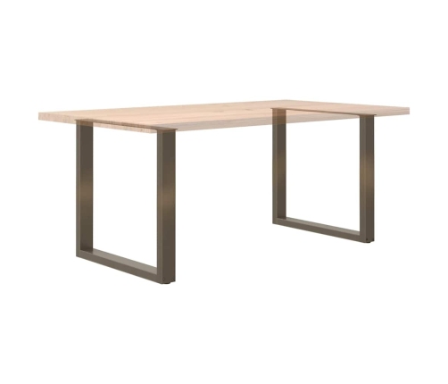 Patas para mesa comedor forma U 2uds acero natural 90x(72-73)cm