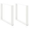 Patas para mesa comedor forma U 2uds acero blanco 100x(72-73)cm