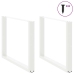 Patas para mesa comedor forma U 2uds acero blanco 100x(72-73)cm