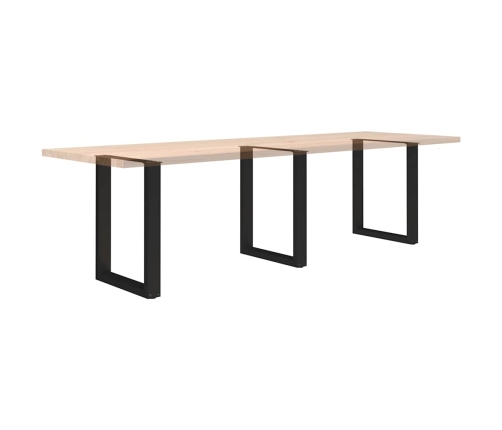 Patas para mesa centro forma U 3 uds acero negro 70x(72-73) cm