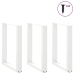 Patas para mesa centro forma U 3 uds blanco 70x(72-73) cm acero