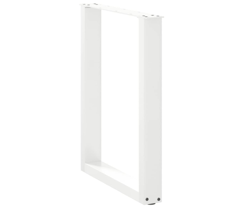 Patas para mesa centro forma U 3 uds blanco 70x(72-73) cm acero