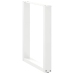 Patas para mesa centro forma U 3 uds blanco 70x(72-73) cm acero