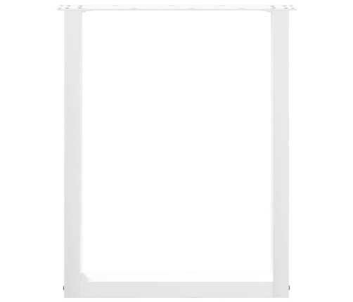 Patas para mesa centro forma U 3 uds blanco 70x(72-73) cm acero