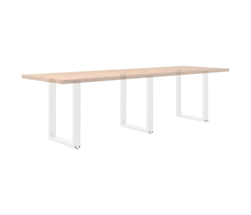 Patas para mesa centro forma U 3 uds blanco 70x(72-73) cm acero