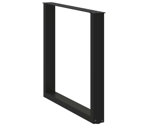 Patas para mesa centro forma U 3 uds acero negro 80x(72-73) cm