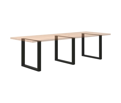 Patas para mesa centro forma U 3 uds acero negro 80x(72-73) cm