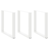 Patas para mesa centro forma U 3 uds blanco 80x(72-73) cm acero