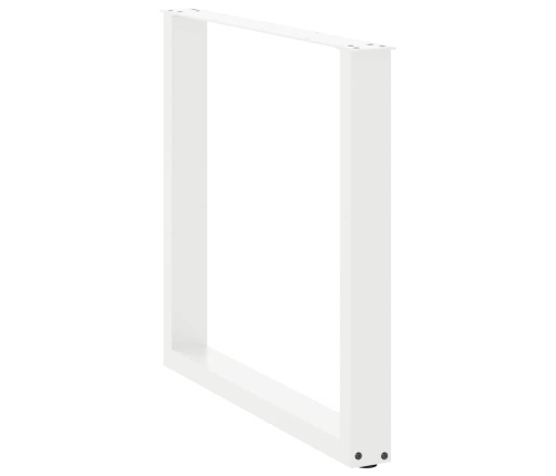 Patas para mesa centro forma U 3 uds blanco 80x(72-73) cm acero