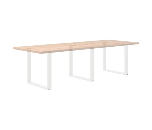 Patas para mesa centro forma U 3 uds blanco 80x(72-73) cm acero