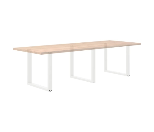 Patas para mesa centro forma U 3 uds blanco 90x(72-73) cm acero