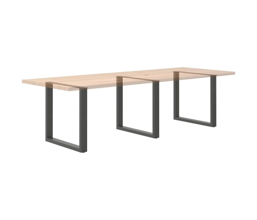 Patas mesa centro forma U 3 uds antracita 90x(72-73) cm acero