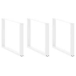 Patas para mesa comedor forma U 2uds acero blanco 100x(72-73)cm