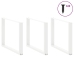 Patas para mesa comedor forma U 2uds acero blanco 100x(72-73)cm