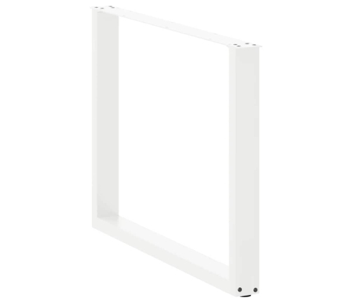 Patas para mesa comedor forma U 2uds acero blanco 100x(72-73)cm