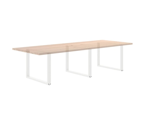 Patas para mesa comedor forma U 2uds acero blanco 100x(72-73)cm