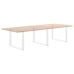 Patas para mesa comedor forma U 2uds acero blanco 100x(72-73)cm