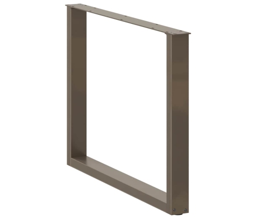 Patas mesa comedor forma U 3uds acero natural 100x(72-73) cm