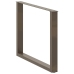 Patas mesa comedor forma U 3uds acero natural 100x(72-73) cm
