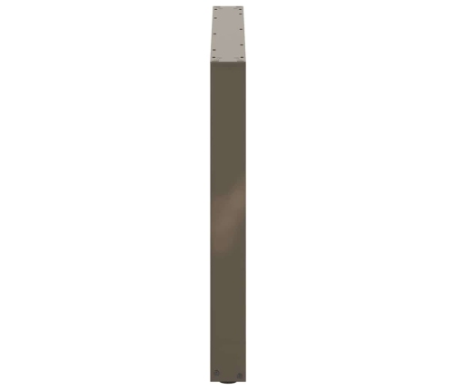 Patas mesa comedor forma U 3uds acero natural 100x(72-73) cm