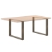 Patas mesa comedor forma U 3uds acero natural 100x(72-73) cm