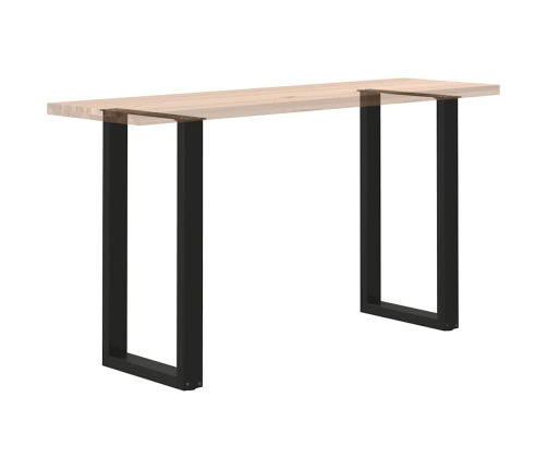 Patas de mesa de centro forma U 2uds acero negro 40x(90-91) cm