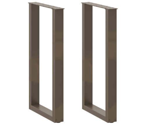 Patas de mesa centro forma U 2uds acero natural 40x(90-91) cm