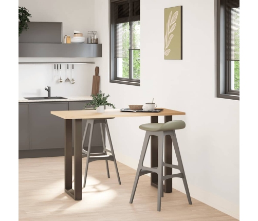 Patas de mesa centro forma U 2uds acero natural 40x(90-91) cm