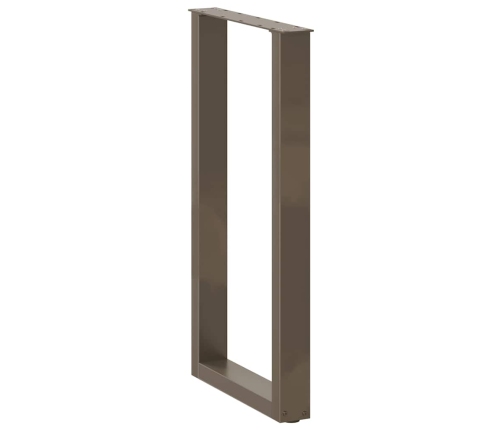 Patas de mesa centro forma U 2uds acero natural 40x(90-91) cm