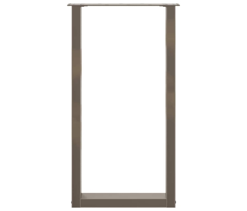 Patas de mesa centro forma U 2uds acero natural 40x(90-91) cm