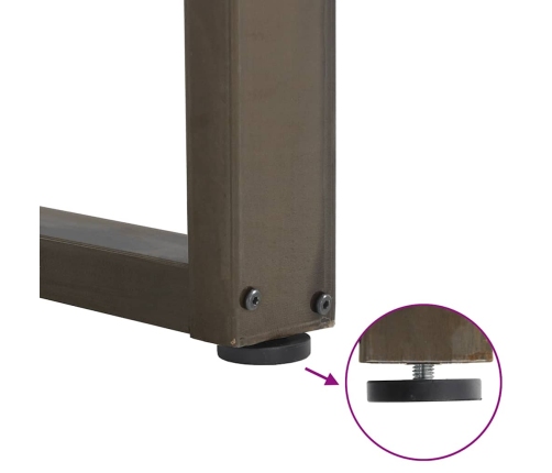 Patas de mesa centro forma U 2uds acero natural 40x(90-91) cm