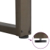 Patas de mesa centro forma U 2uds acero natural 40x(90-91) cm