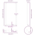 Patas de mesa centro forma U 2uds acero natural 40x(90-91) cm
