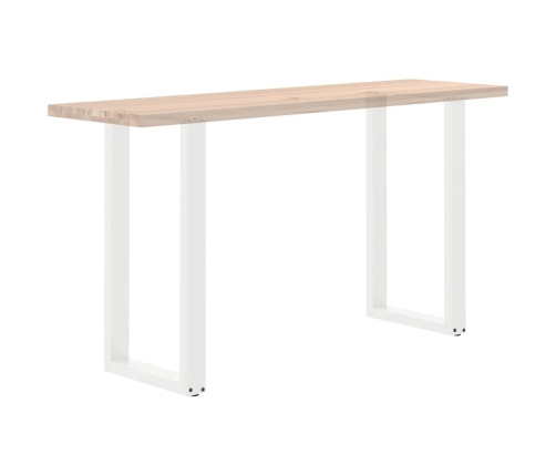 Patas de mesa de centro forma U 2uds acero blanco 50x(90-91) cm