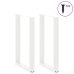 Patas de mesa de centro forma U 2uds acero blanco 60x(90-91) cm