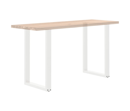 Patas de mesa de centro forma U 2uds acero blanco 60x(90-91) cm