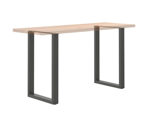 Patas de mesa centro forma U 2uds acero antracita 60x(90-91) cm