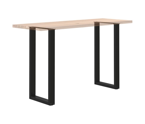 Patas de mesa de centro forma U 2uds acero negro 40x(100-101)cm