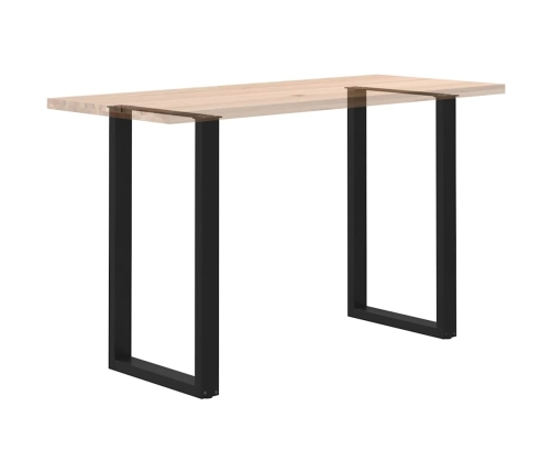 Patas de mesa de centro forma U 2uds acero negro 60x(100-101)cm