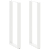 Patas de mesa centro forma U 2uds acero blanco 40x(110-111) cm