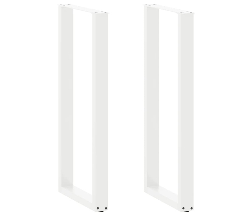 Patas de mesa centro forma U 2uds acero blanco 40x(110-111) cm