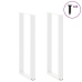 Patas de mesa centro forma U 2uds acero blanco 40x(110-111) cm