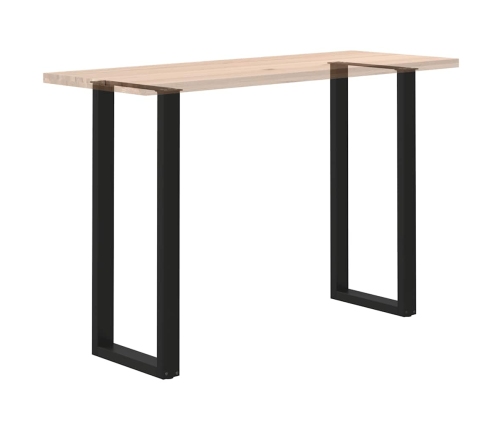 Patas de mesa de centro forma U 2uds acero negro 50x(110-111)cm