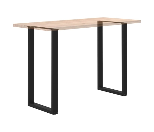 Patas de mesa de centro forma U 2uds acero negro 60x(110-111)cm