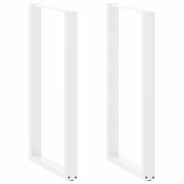 Patas de mesa centro forma U 2uds acero blanco 60x(110-111)cm