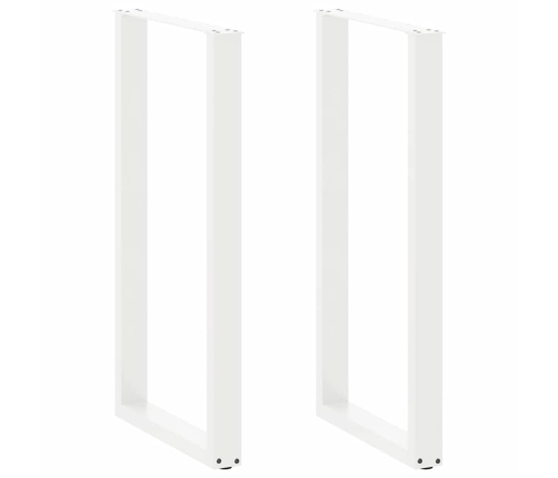 Patas de mesa centro forma U 2uds acero blanco 60x(110-111)cm